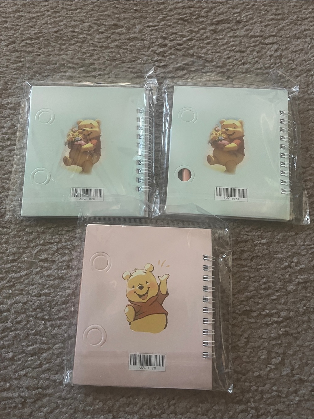 Winnie the Pooh Spiral Notebook with Pen - Yellow and Pink - Picture 2 of 2